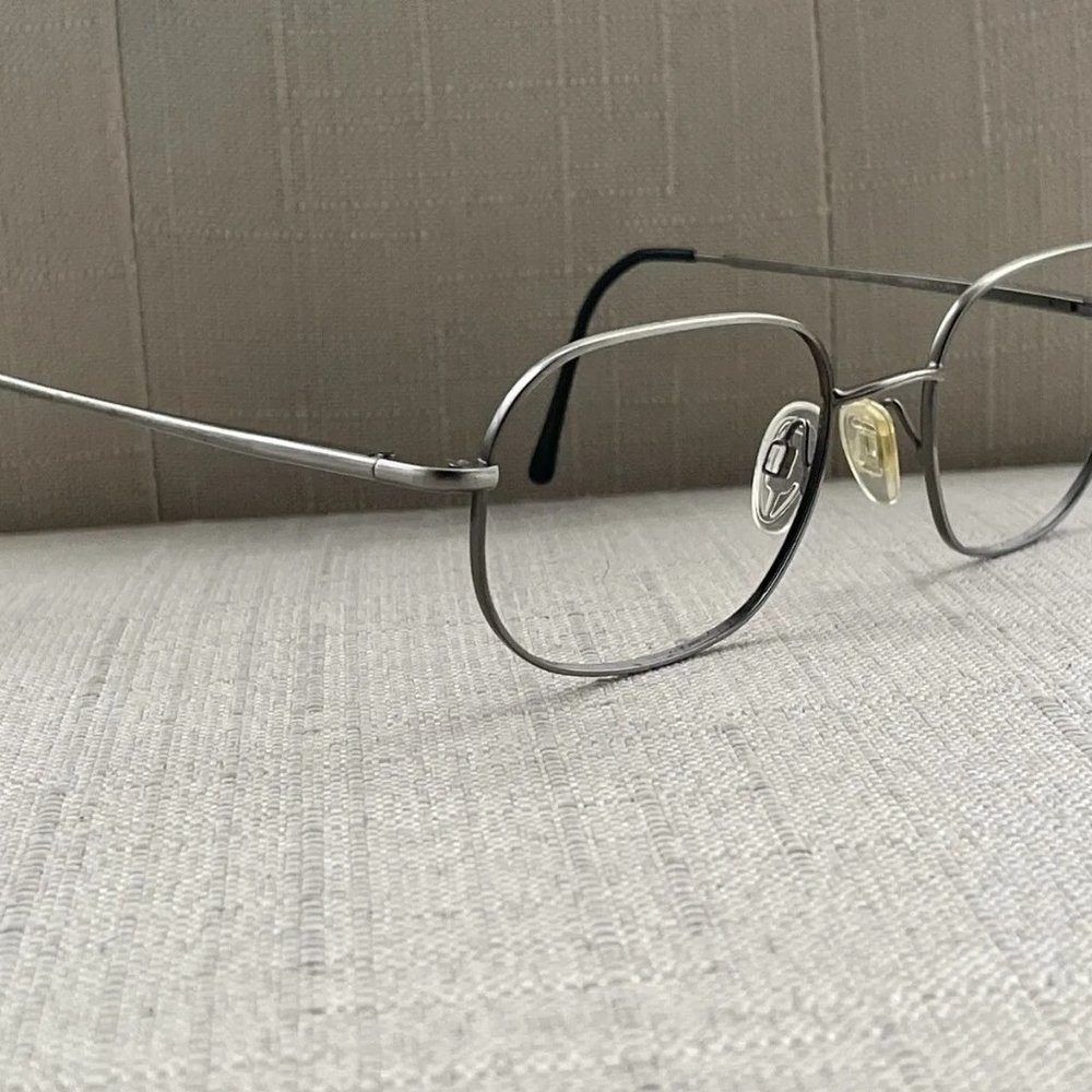 Men's Metal Frame Glasses - Silver - Picture 2 of 12